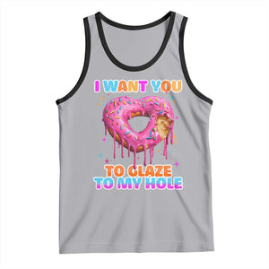 Funny Offensive Embarrassing Tank Top I Want You to Glaze My Hole Adult Humor Donut TS10 Athletic Heather Black Print Your Wear