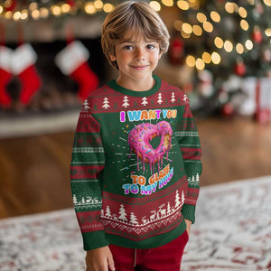 Funny Offensive Embarrassing Knit Sweatshirt I Want You to Glaze My Hole Adult Humor Donut TS10 Christmas Print Your Wear