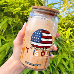 Dont Know How To Act My Age Glass Can Vintage Funny Old Man Saying American Flag TS10 Black Print Your Wear