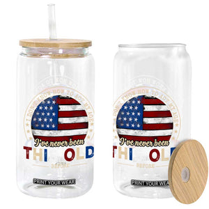 Dont Know How To Act My Age Glass Can Vintage Funny Old Man Saying American Flag TS10 Print Your Wear