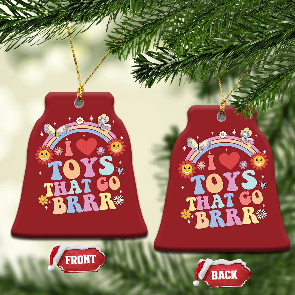 Funny Embarrassing Christmas Ornament I Love Toys That Go Brrr Adult Humor TS10 Bell Flake Red Print Your Wear