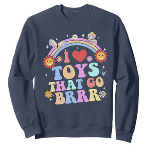 Funny Embarrassing Sweatshirt I Love Toys That Go Brrr Adult Humor TS10 Navy Print Your Wear