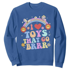 Funny Embarrassing Sweatshirt I Love Toys That Go Brrr Adult Humor TS10 Royal Blue Print Your Wear