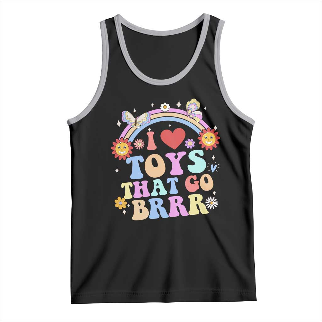 Funny Embarrassing Tank Top I Love Toys That Go Brrr Adult Humor TS10 Black Athletic Heather Print Your Wear