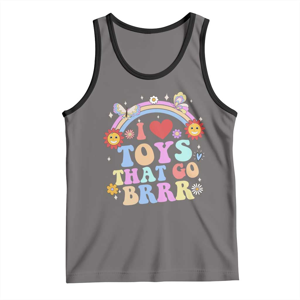 Funny Embarrassing Tank Top I Love Toys That Go Brrr Adult Humor TS10 Deep Heather Black Print Your Wear