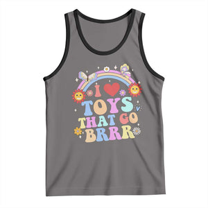 Funny Embarrassing Tank Top I Love Toys That Go Brrr Adult Humor TS10 Deep Heather Black Print Your Wear