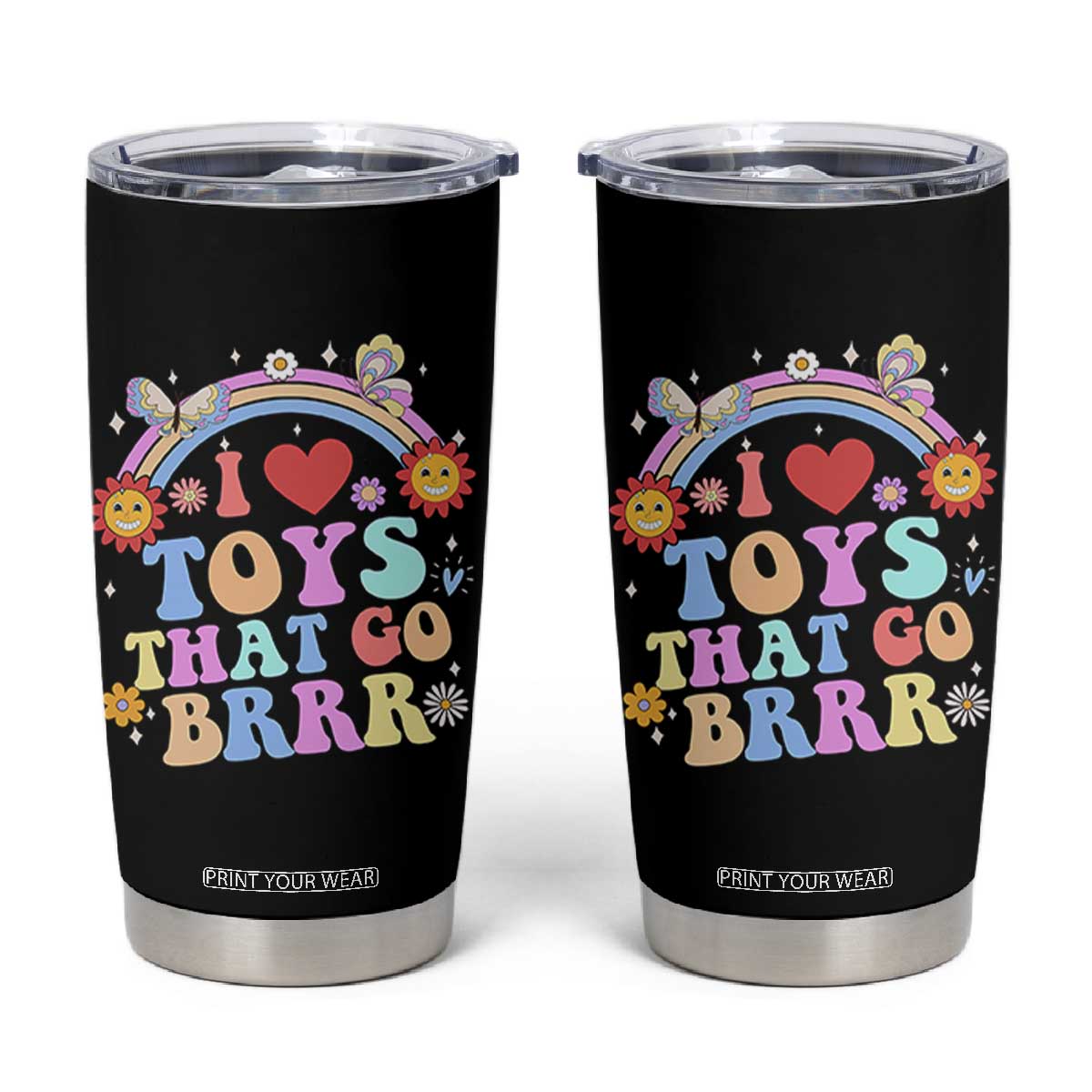 Funny Embarrassing Tumbler Cup I Love Toys That Go Brrr Adult Humor TS10 Black Print Your Wear