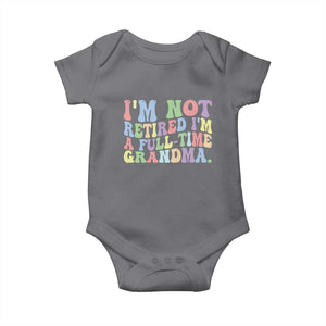 Retired Grandma Baby Onesie Funny Retirement Gifts For Grandma TS10 Charcoal Print Your Wear