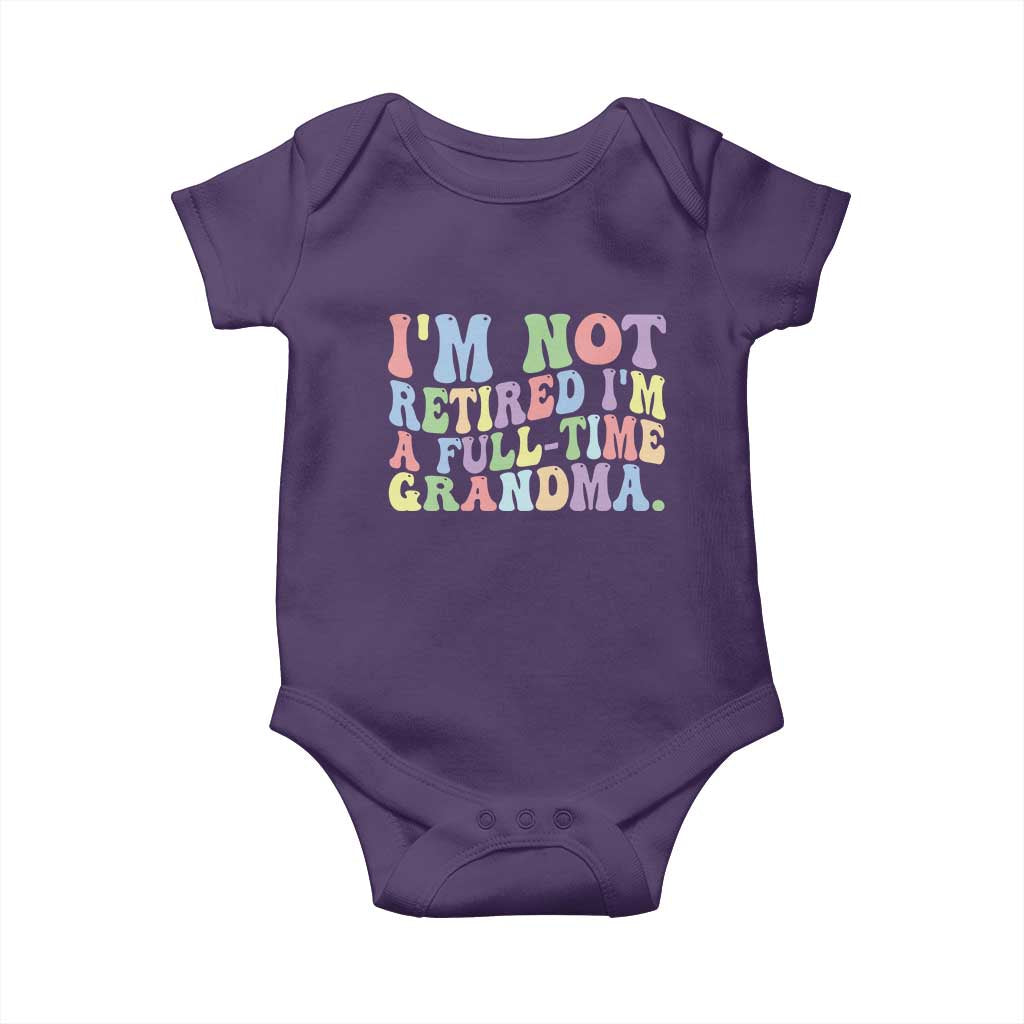 Retired Grandma Baby Onesie Funny Retirement Gifts For Grandma TS10 Purple Print Your Wear