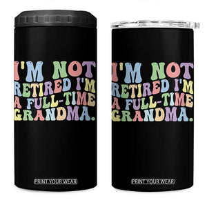 Retired Grandma 4 in 1 Can Cooler Tumbler Funny Retirement Gifts For Grandma TS10 One Size: 16 oz Black Print Your Wear