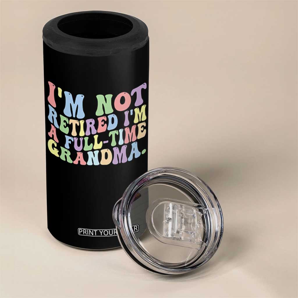 Retired Grandma 4 in 1 Can Cooler Tumbler Funny Retirement Gifts For Grandma TS10 Print Your Wear