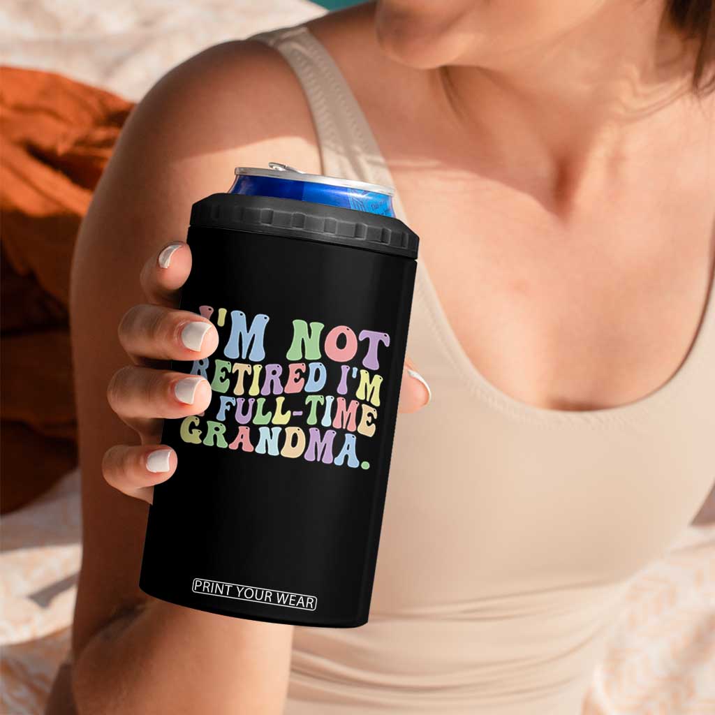 Retired Grandma 4 in 1 Can Cooler Tumbler Funny Retirement Gifts For Grandma TS10 Print Your Wear