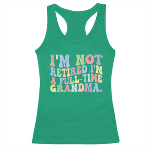 Retired Grandma Racerback Tank Top Funny Retirement Gifts For Grandma TS10 Irish Green Print Your Wear