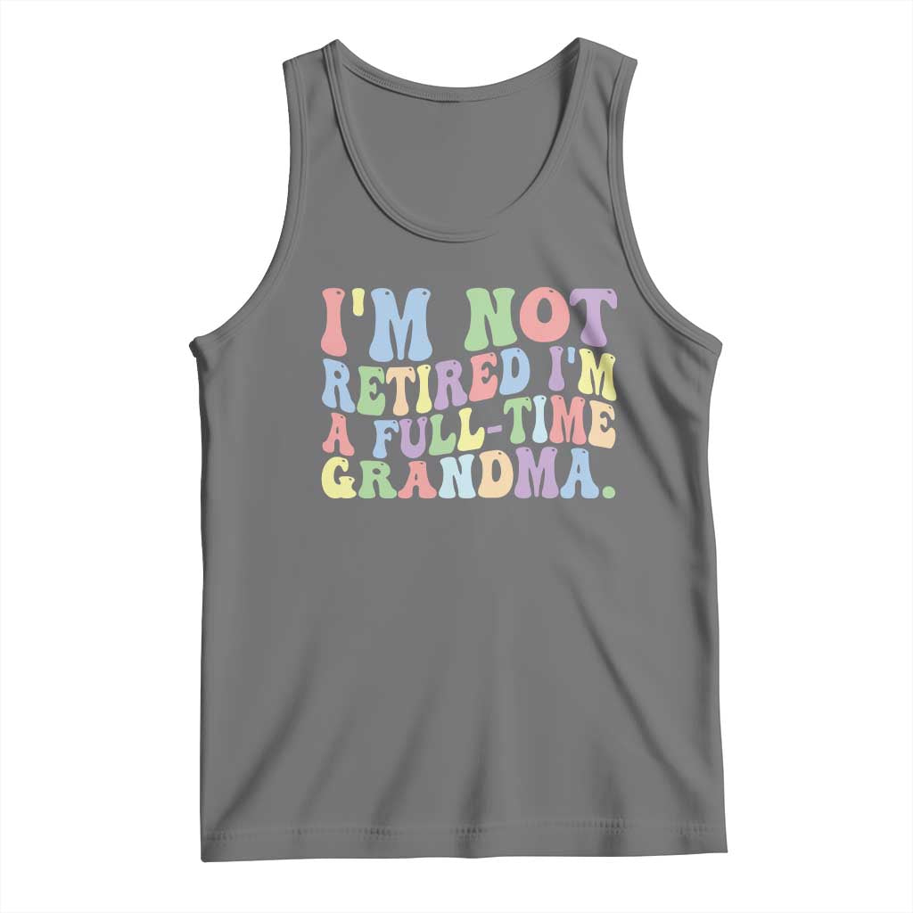 Retired Grandma Tank Top Funny Retirement Gifts For Grandma TS10 Black Heather Print Your Wear