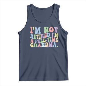Retired Grandma Tank Top Funny Retirement Gifts For Grandma TS10 Navy Print Your Wear