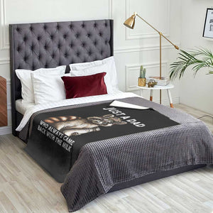 Just A Dad Who Always Came Back With The Milk Throw Blanket Retro Raccoon Camo Fathers Day TS10 Print Your Wear