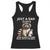 Just A Dad Who Always Came Back With The Milk Racerback Tank Top Retro Raccoon Camo Fathers Day TS10 Black Print Your Wear