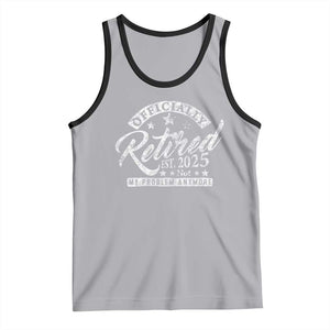 Vintage Retired 2025 Tank Top Funny Retirement Not My Problem Anymore TS10 Athletic Heather Black Print Your Wear
