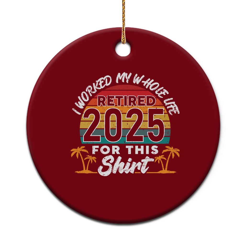 Retired 2025 Ceramic Ornament Retro Retirement Summer Vibes TS10 1pc Red Print Your Wear