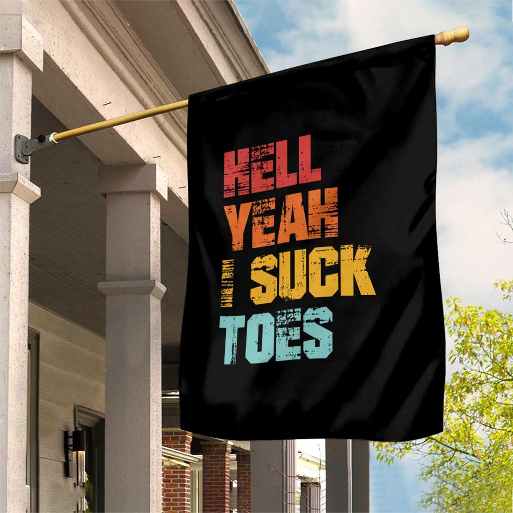 Funny Inappropriate Embarrassing Garden Flag Funny Foot Fetish Sucking Toes Cringe Offensive Humor TS10 Print Your Wear