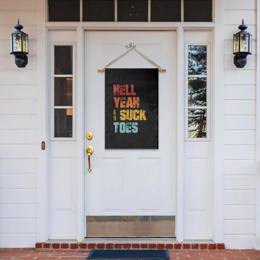 Funny Inappropriate Embarrassing Garden Flag Funny Foot Fetish Sucking Toes Cringe Offensive Humor TS10 Print Your Wear