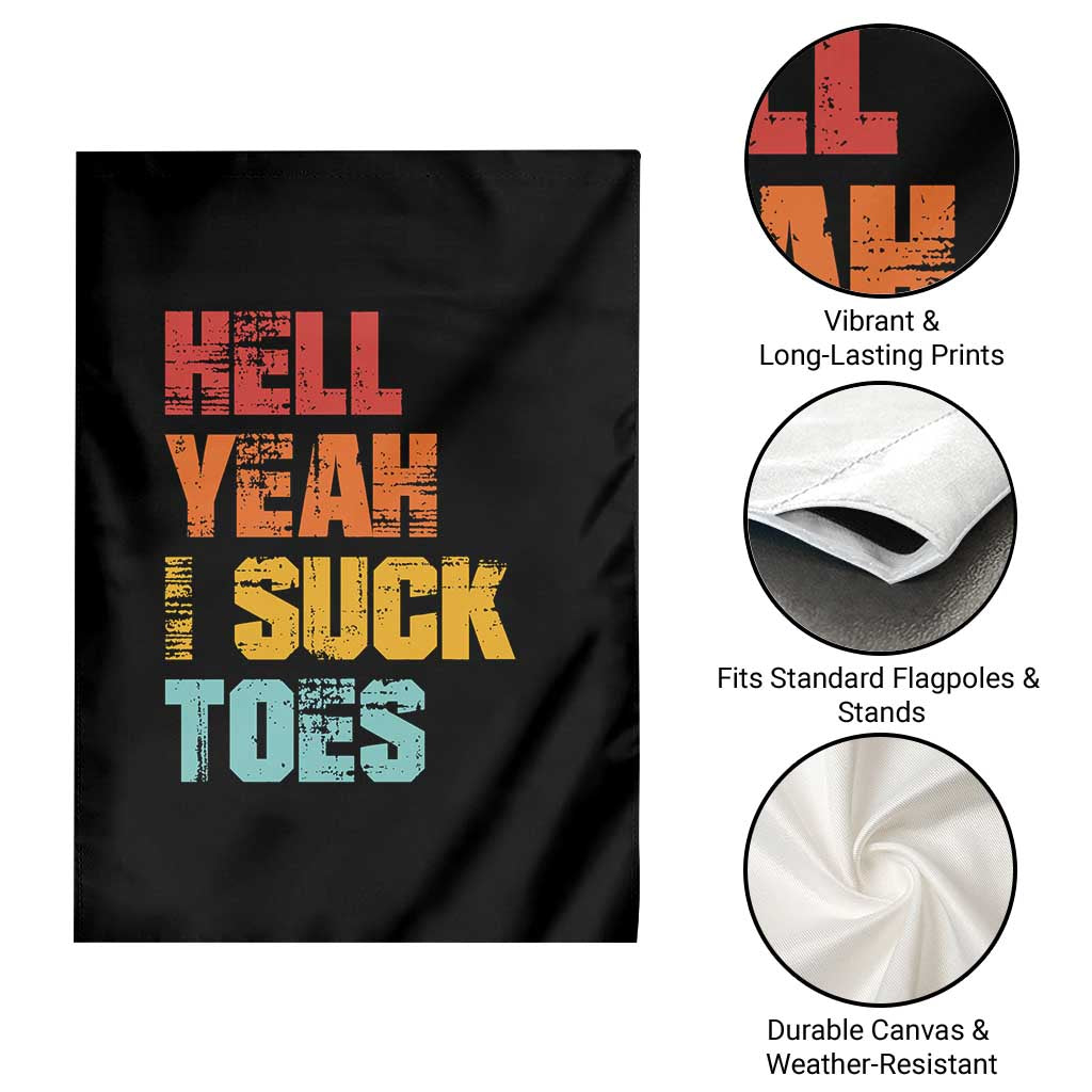 Funny Inappropriate Embarrassing Garden Flag Funny Foot Fetish Sucking Toes Cringe Offensive Humor TS10 Print Your Wear