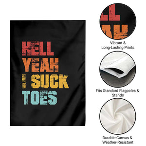Funny Inappropriate Embarrassing Garden Flag Funny Foot Fetish Sucking Toes Cringe Offensive Humor TS10 Print Your Wear