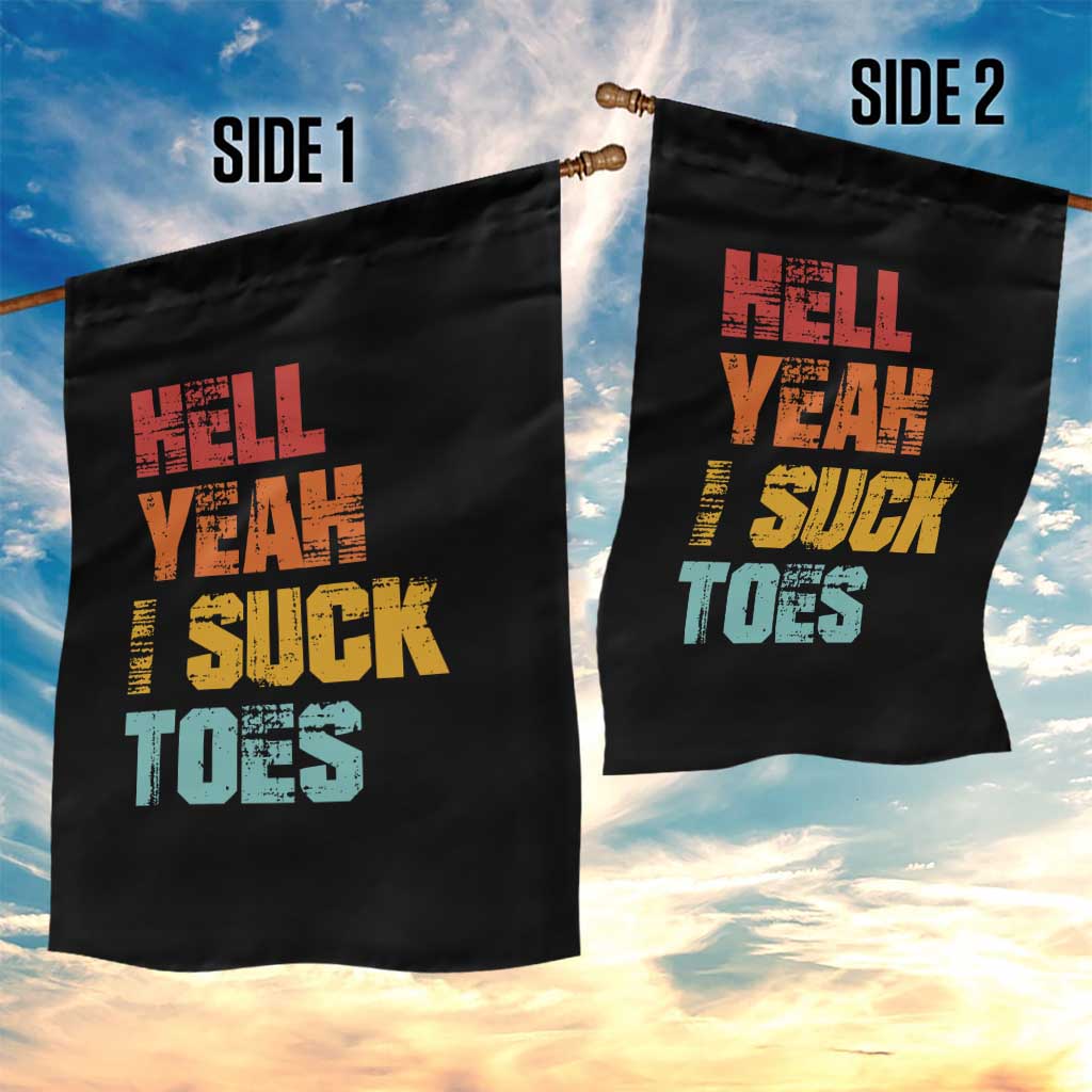 Funny Inappropriate Embarrassing Garden Flag Funny Foot Fetish Sucking Toes Cringe Offensive Humor TS10 Print Your Wear