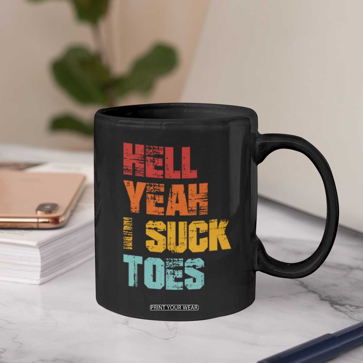 Funny Inappropriate Embarrassing Coffee Mug Funny Foot Fetish Sucking Toes Cringe Offensive Humor TS10 Print Your Wear