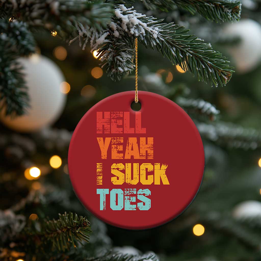 Funny Inappropriate Embarrassing Christmas Ornament Funny Foot Fetish Sucking Toes Cringe Offensive Humor TS10 Print Your Wear
