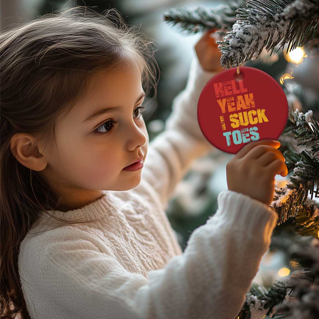 Funny Inappropriate Embarrassing Christmas Ornament Funny Foot Fetish Sucking Toes Cringe Offensive Humor TS10 Print Your Wear