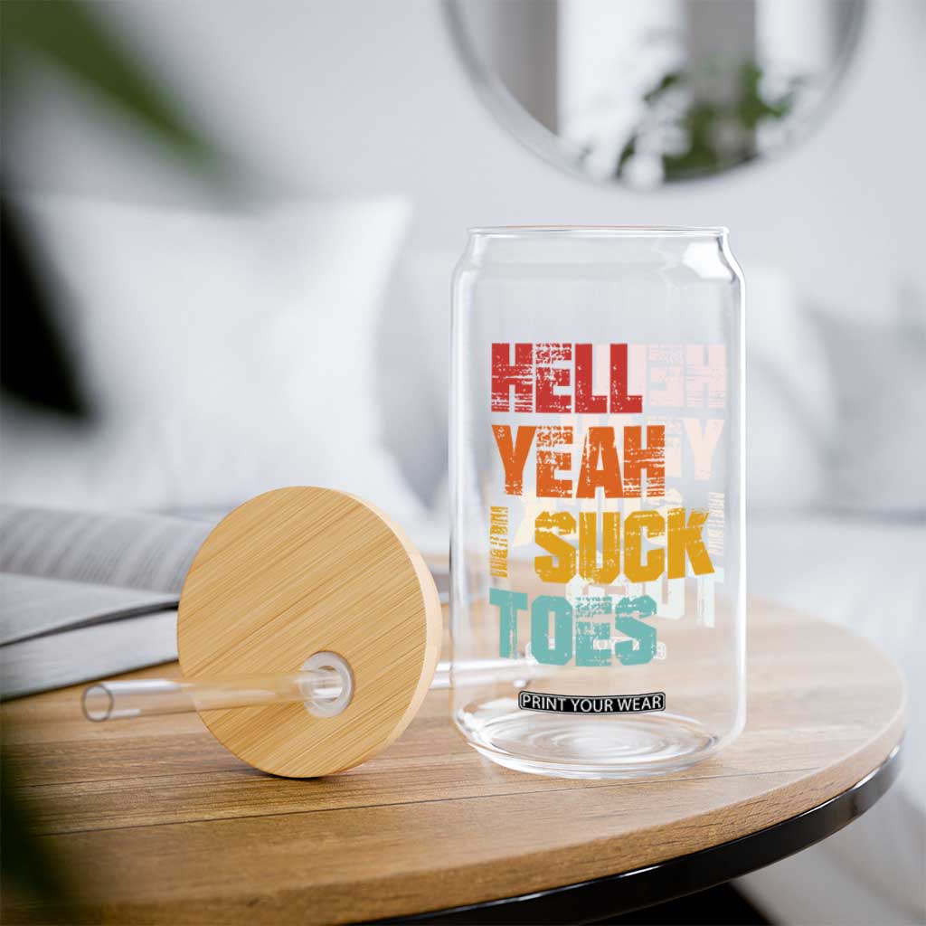 Funny Inappropriate Embarrassing Glass Can Funny Foot Fetish Sucking Toes Cringe Offensive Humor TS10 Print Your Wear