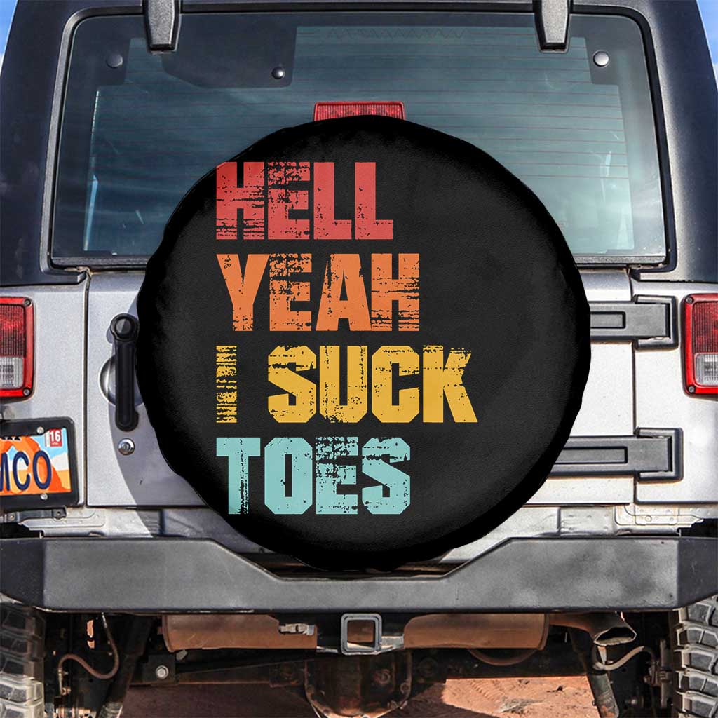 Funny Inappropriate Embarrassing Spare Tire Cover Funny Foot Fetish Sucking Toes Cringe Offensive Humor TS10 No hole Black Print Your Wear