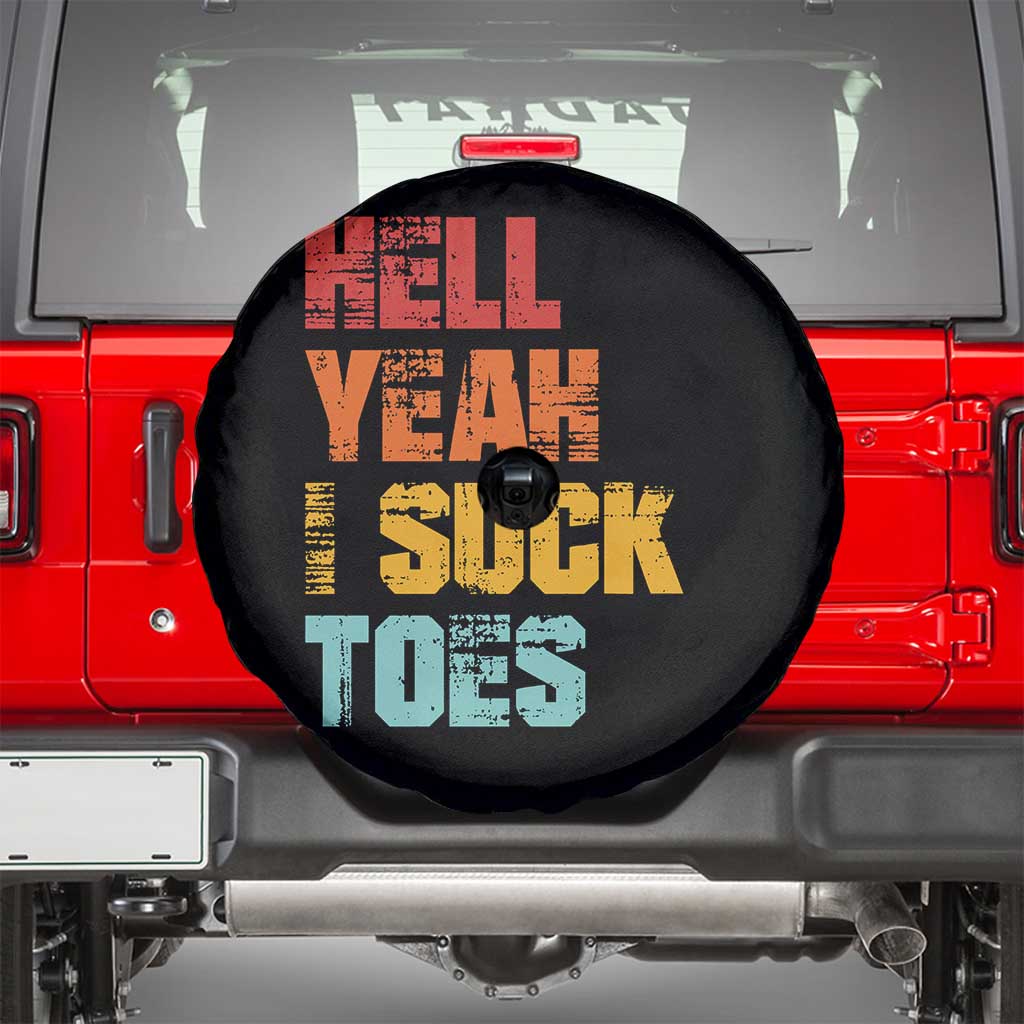 Funny Inappropriate Embarrassing Spare Tire Cover Funny Foot Fetish Sucking Toes Cringe Offensive Humor TS10 Black Print Your Wear