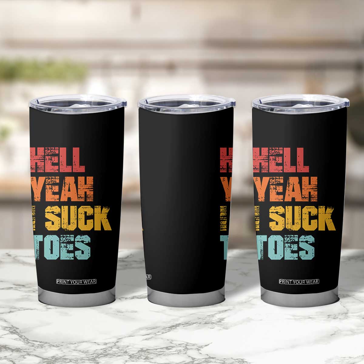 Funny Inappropriate Embarrassing Tumbler Cup Funny Foot Fetish Sucking Toes Cringe Offensive Humor TS10 Print Your Wear