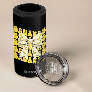 Bananas Coquette Bow 4 in 1 Can Cooler Tumbler Retro Banana Lovers Women Girls Kids TS10 Print Your Wear