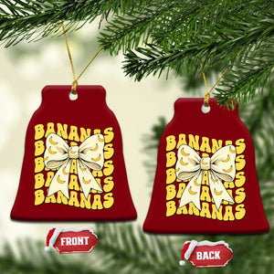 Bananas Coquette Bow Ceramic Ornament Retro Banana Lovers Women Girls Kids TS10 Print Your Wear