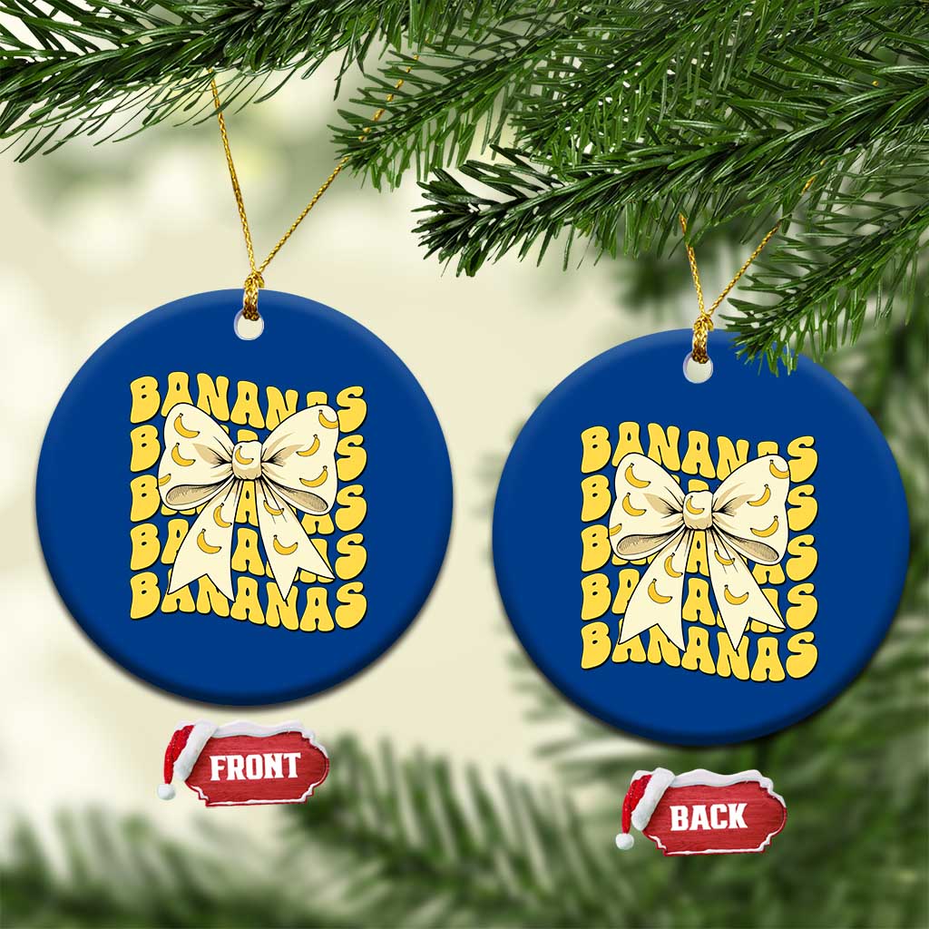 Bananas Coquette Bow Ceramic Ornament Retro Banana Lovers Women Girls Kids TS10 1pc Blue Print Your Wear