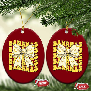 Bananas Coquette Bow Ceramic Ornament Retro Banana Lovers Women Girls Kids TS10 Print Your Wear