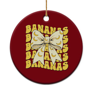 Bananas Coquette Bow Ceramic Ornament Retro Banana Lovers Women Girls Kids TS10 1pc Red Print Your Wear