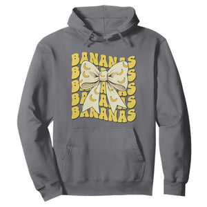 Bananas Coquette Bow Hoodie Retro Banana Lovers Women Girls Kids TS10 Charcoal Print Your Wear