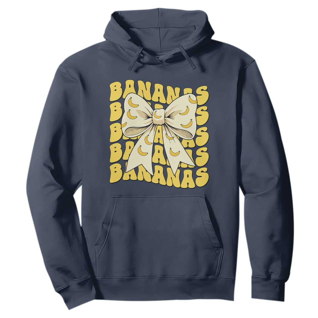 Bananas Coquette Bow Hoodie Retro Banana Lovers Women Girls Kids TS10 Navy Print Your Wear