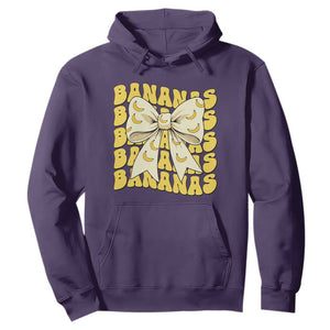 Bananas Coquette Bow Hoodie Retro Banana Lovers Women Girls Kids TS10 Purple Print Your Wear