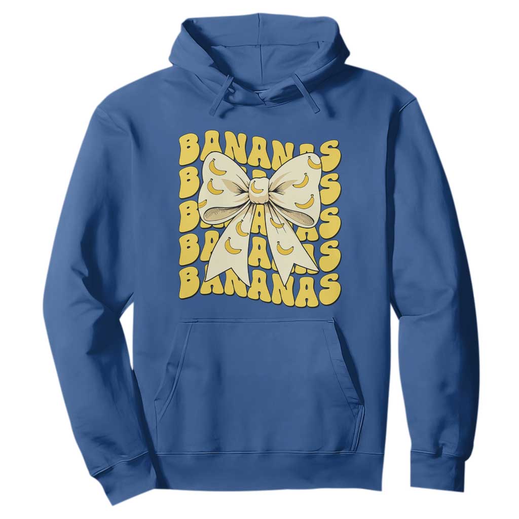 Bananas Coquette Bow Hoodie Retro Banana Lovers Women Girls Kids TS10 Royal Blue Print Your Wear