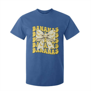 Bananas Coquette Bow T Shirt For Kid Retro Banana Lovers Women Girls Kids TS10 Royal Blue Print Your Wear