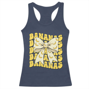 Bananas Coquette Bow Racerback Tank Top Retro Banana Lovers Women Girls Kids TS10 Navy Print Your Wear