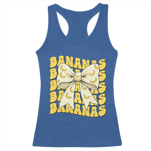 Bananas Coquette Bow Racerback Tank Top Retro Banana Lovers Women Girls Kids TS10 Royal Blue Print Your Wear