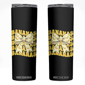 Bananas Coquette Bow Skinny Tumbler Retro Banana Lovers Women Girls Kids TS10 Black Print Your Wear