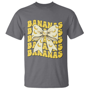 Bananas Coquette Bow T Shirt Retro Banana Lovers Women Girls Kids TS10 Charcoal Print Your Wear