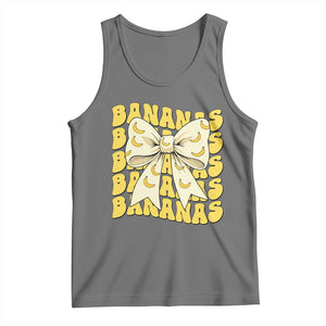 Bananas Coquette Bow Tank Top Retro Banana Lovers Women Girls Kids TS10 Black Heather Print Your Wear